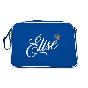 Elise Nom pour Femme Enfants Bambins - Elise Custom - Sac Retro - bleu/blanc - Dos