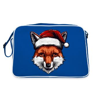 Portrait de Noël tête de renard - Sac Retro - bleu/blanc - Dos
