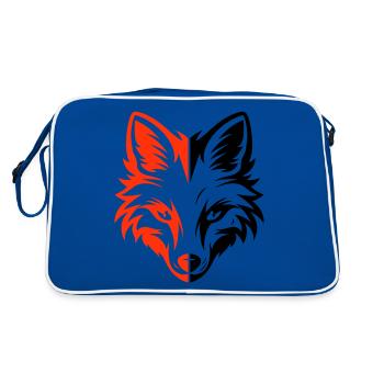 Tête de renard - Sac Retro - bleu/blanc - Dos