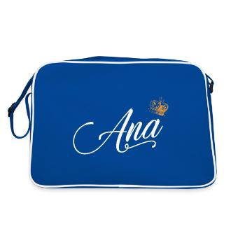 Ana Nom personnalisé pour les femmes Enfants Tout-petits - Ana Name - Sac Retro - bleu/blanc - Dos