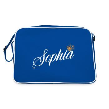 Sophia Nom personnalisé pour les femmes Enfants Bambins - - Sac Retro - bleu/blanc - Dos