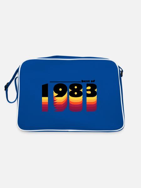 Vintage Bold Hommage à 1983 - Célébrer le 42ème - Sac Retro - bleu/blanc - Dos