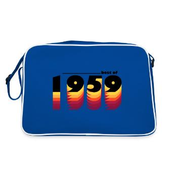 Vintage Retro Best of 1959, zur Feier des 66-jährigen Bestehens - Retro Tasche - Blau/Weiß - Hinten