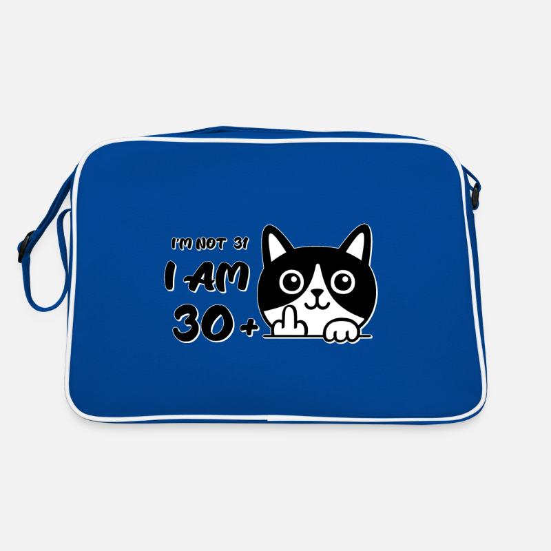 Ich bin nicht 31, ich bin 30 plus 1 Mittelfinger Katzenflip Retro Tasche