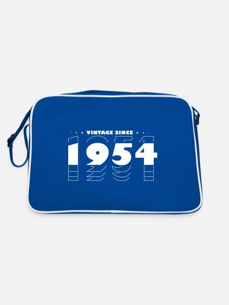 Best of 1954, 71st Birthday Party, Timeless - Retro Bag - blue/white - Back