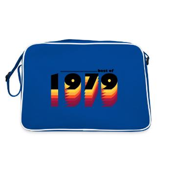 Vintage Retro Best of 1979, zur Feier des 46-jährigen Bestehens - Retro Tasche - Blau/Weiß - Hinten