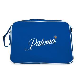Paloma Nom personnalisé pour femmes enfants bambins - - Sac Retro - bleu/blanc - Dos