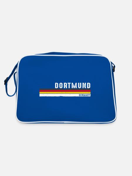 Classic Retro Dortmund - Germany Pride - Retro Bag - blue/white - Back