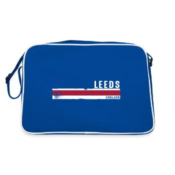 Leeds - England Proud Heritage Souvenir for UK - Retro Bag - blue/white - Back