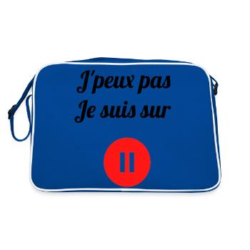 j'peux pas je suis sur pause - Sac Retro - bleu/blanc - Dos
