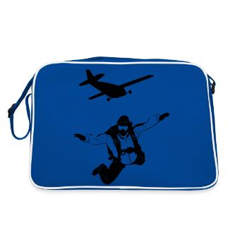 glider parachute drone - Retro Bag - blue/white - Back