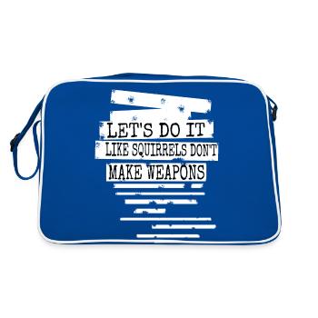 funny quote cool global peace anti war gift family - Retro Bag - blue/white - Back