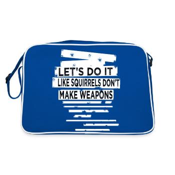 disarmament peace movement hippy 60s - Retro Bag - blue/white - Back