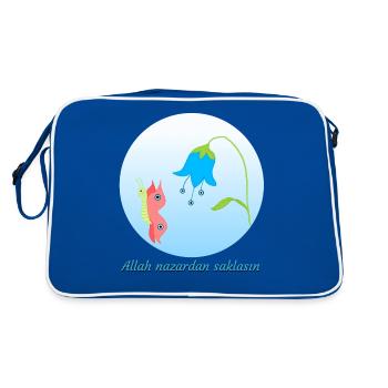 Nazar Evil Eye Protective Amulet Butterfly - Retro Bag - blue/white - Back