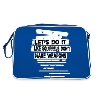 Funky Peace Movement Geek Fun - Retro Bag - blue/white - Back