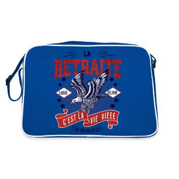 La retraite, libéré ,délivré... - Sac Retro - bleu/blanc - Dos