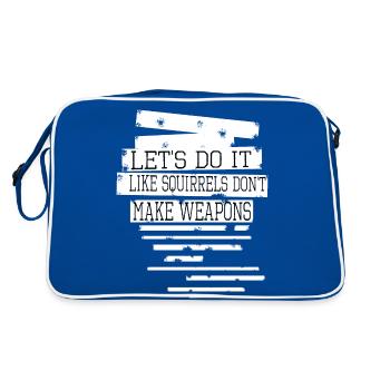 Bird Pride Joke Funky 60s Humor Present Idea - Retro Bag - blue/white - Back