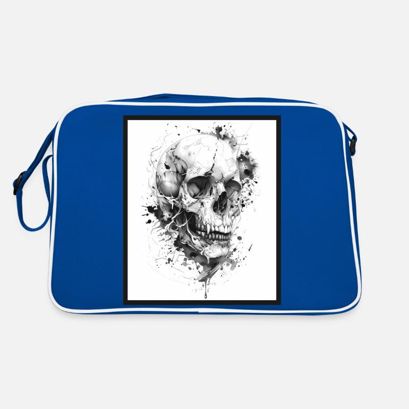 Art abstrait de crâne de crâne Sac Retro