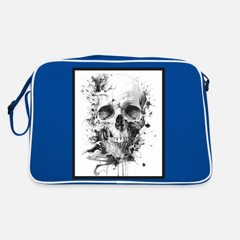 Art abstrait de crâne de crâne Sac Retro
