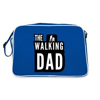 The Walking Dad Daddy Stroller White Black - Retro Tasche - Blau/Weiß - Hinten