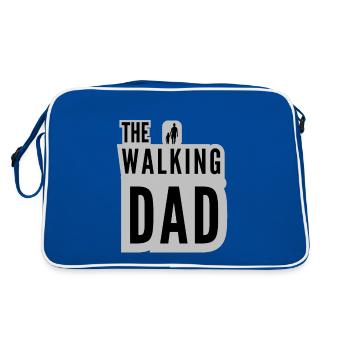 The Walking Dad Father And Child Black Grey - Retro Bag - blue/white - Back