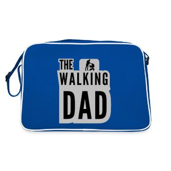 The Walking Dad Stroller Baby Black Grey - Retro Tasche - Blau/Weiß - Hinten