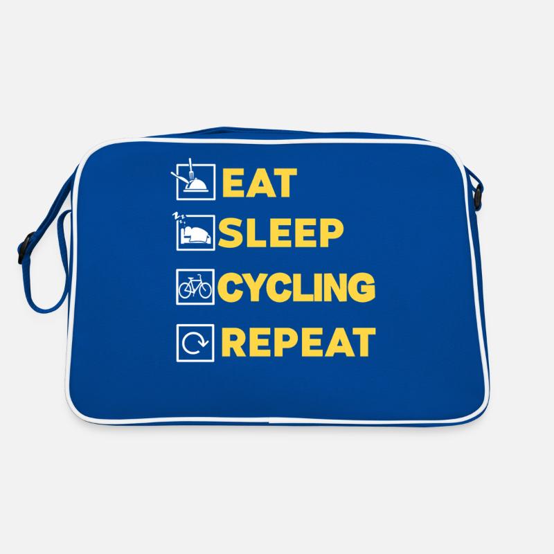 Manger Dormir Vélo Répéter Routine Mode de vie Sac Retro