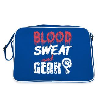 Blood Sweat et équipement Hardcore Cycling Grind - Sac Retro - bleu/blanc - Dos