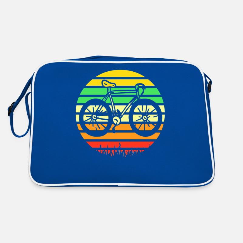 Rétro coucher de soleil vélo paysage graphique Sac Retro