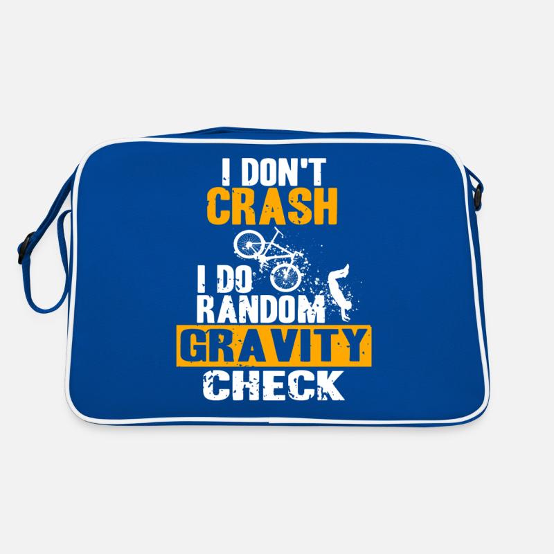Funny Bicycle Random Gravity Check Humor Retro Bag