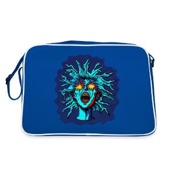 Screams of psychedelic pleasure - Retro Bag - blue/white - Back
