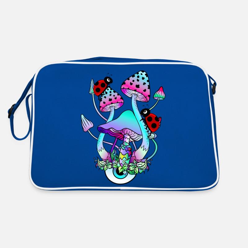 Magic Mushrooms Ladybug Psychedelic Mushroom Art Retro Bag