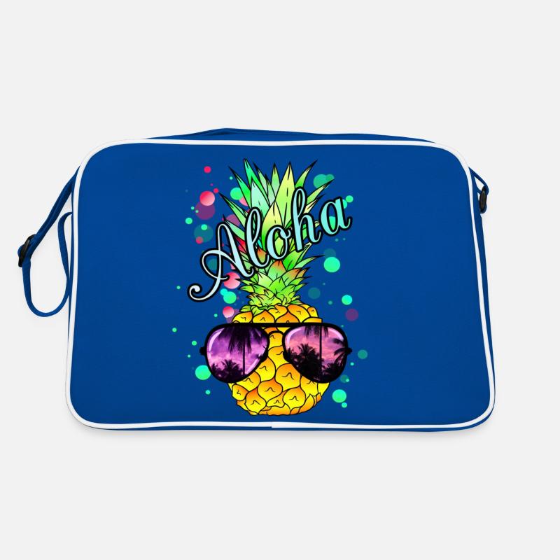 Aloha Ananas mit Sonnenbrille Retro Tasche