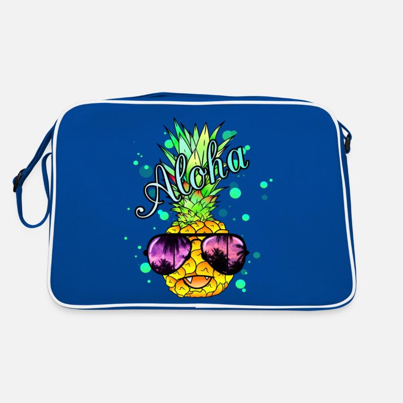 Vampire pineapple with cool sunglasses Retro Bag