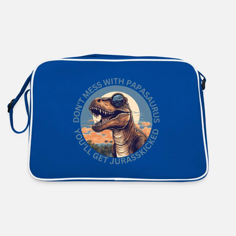 Witziges Papa Papasaurus Dino Dinosaurier Geschenk Retro Tasche