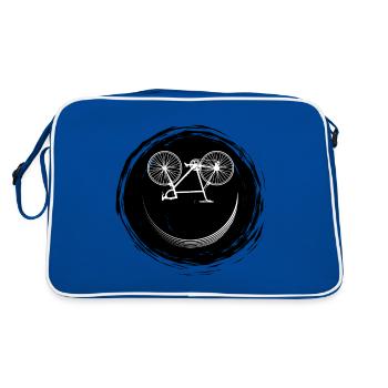 Bicycle Face - Retro Bag - blue/white - Back