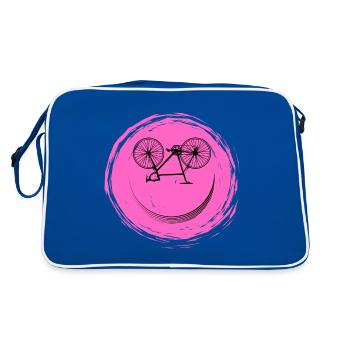 Bicycle Face - Retro Bag - blue/white - Back