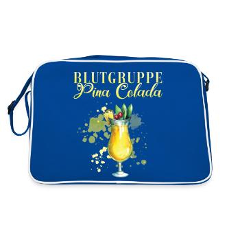 Groupe sanguin Pina Colada Barman - Sac Retro - bleu/blanc - Dos
