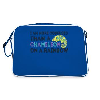 Je suis plus confus qu’un caméléon - Sac Retro - bleu/blanc - Dos