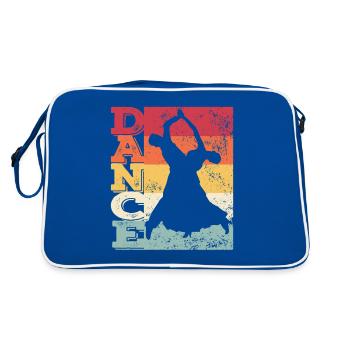 Gesellschaftstanz Wiener Walzer - Retro Tasche - Blau/Weiß - Hinten