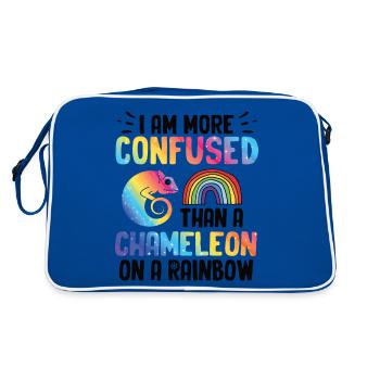 Je suis plus confus qu’un caméléon - Sac Retro - bleu/blanc - Dos