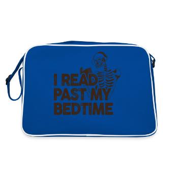 Je lis skeleton après le coucher - Sac Retro - bleu/blanc - Dos