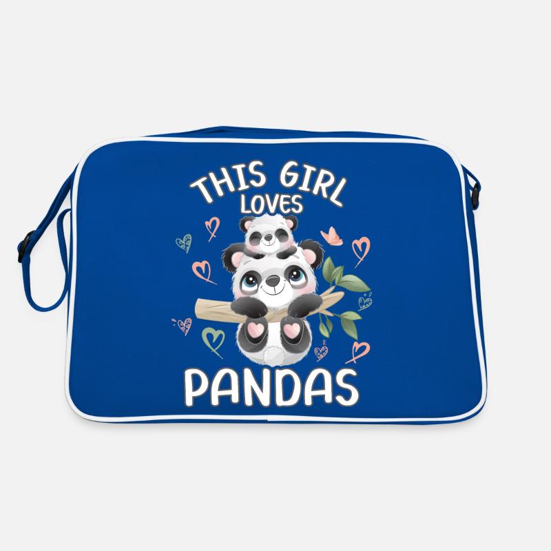 Dieses Maedchen Liebt Pandas Retro Tasche