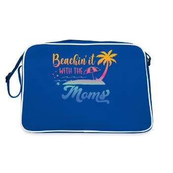 Strandurlaub Mit Den Müttern Am Wochenende - Retro Tasche - Blau/Weiß - Hinten