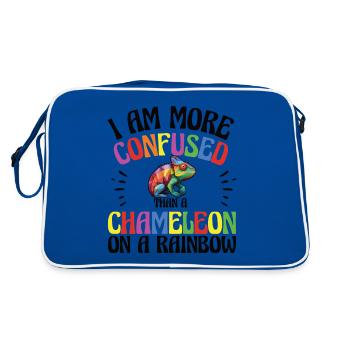 Je suis plus confus qu’un caméléon - Sac Retro - bleu/blanc - Dos