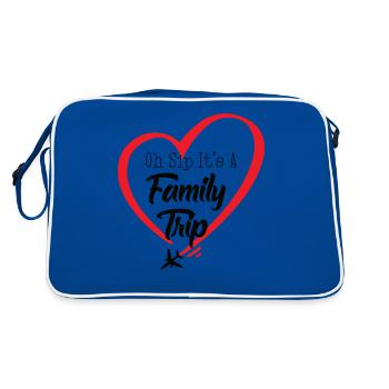Oh Sip C’est un voyage en famille - Sac Retro - bleu/blanc - Dos