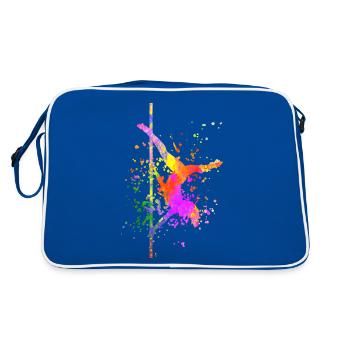 Pole Dance Bar Fitness Femmes Pole Dance - Sac Retro - bleu/blanc - Dos