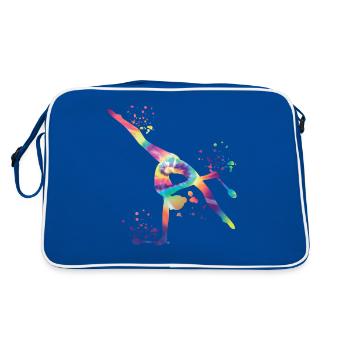 Gymnaste avec clubs Gymnastique rythmique - Sac Retro - bleu/blanc - Dos
