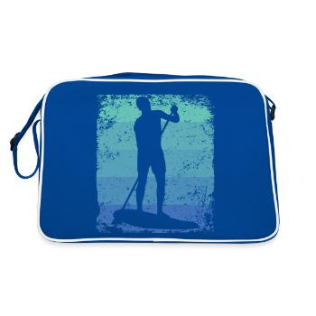 Stand Up Paddle Stand Up Board Sup - Sac Retro - bleu/blanc - Dos