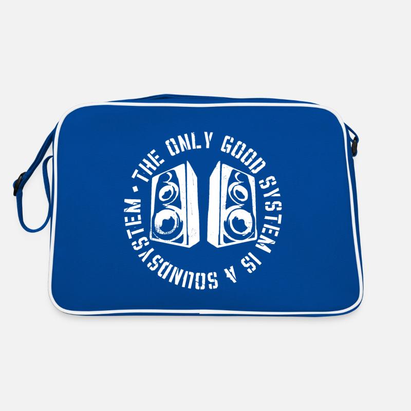 The only good system is a soundsystem - Retro Bag - blue/white